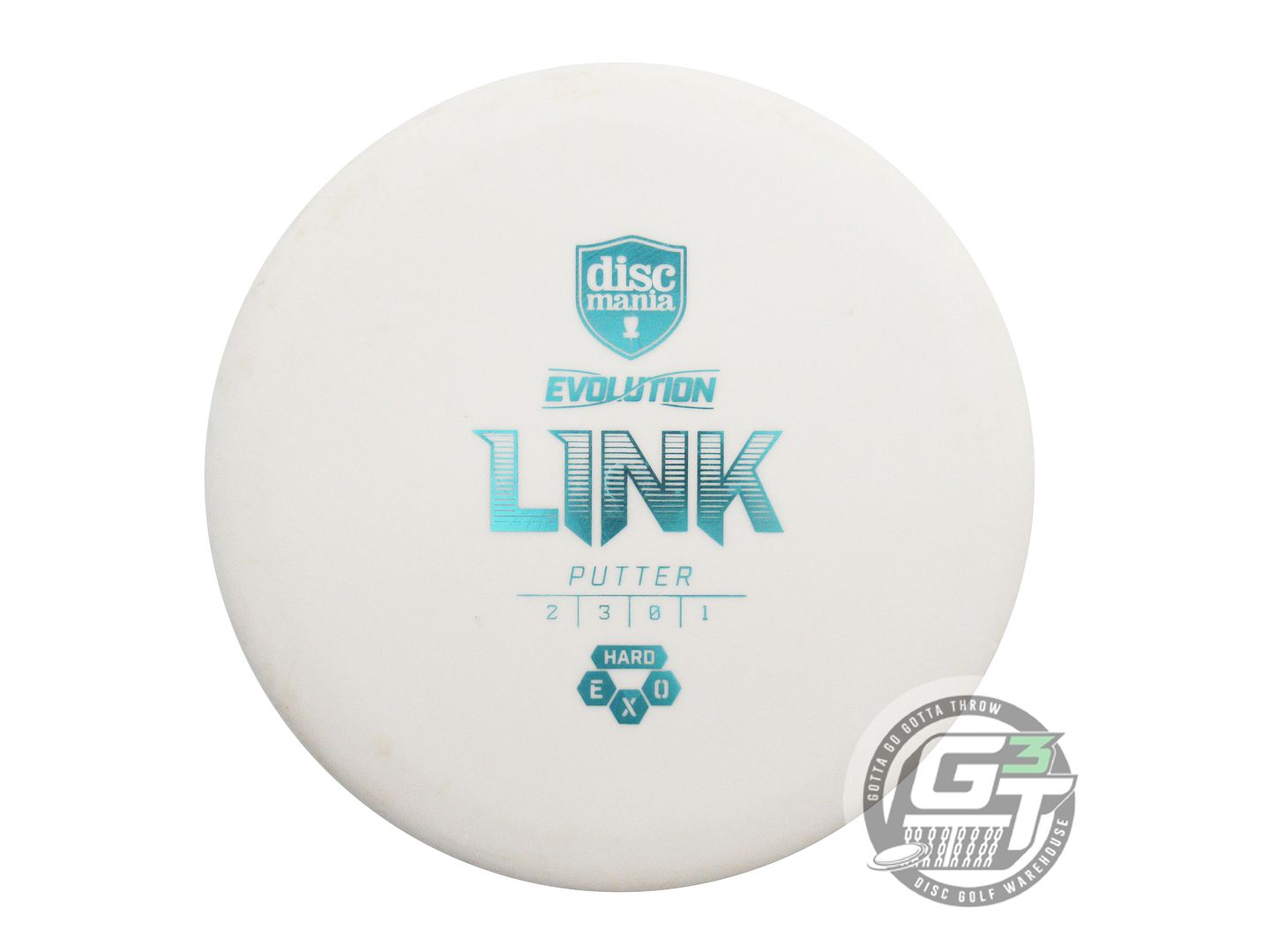 USED DiscMania EXO Hard Link 173g White Aqua Foil D Putter Golf Disc