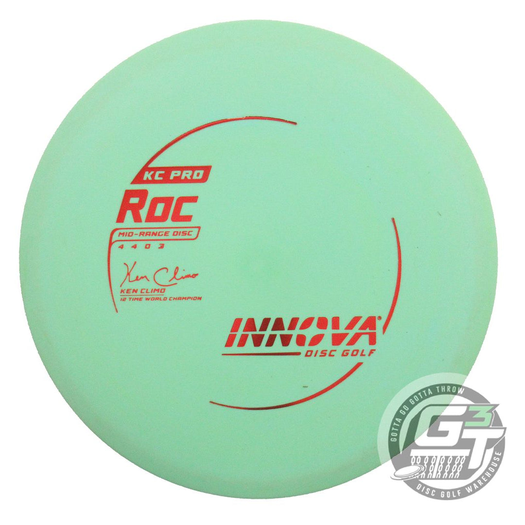 USED Innova KC Pro Roc 180g Lt. Green Red Foil A Midrange Golf Disc
