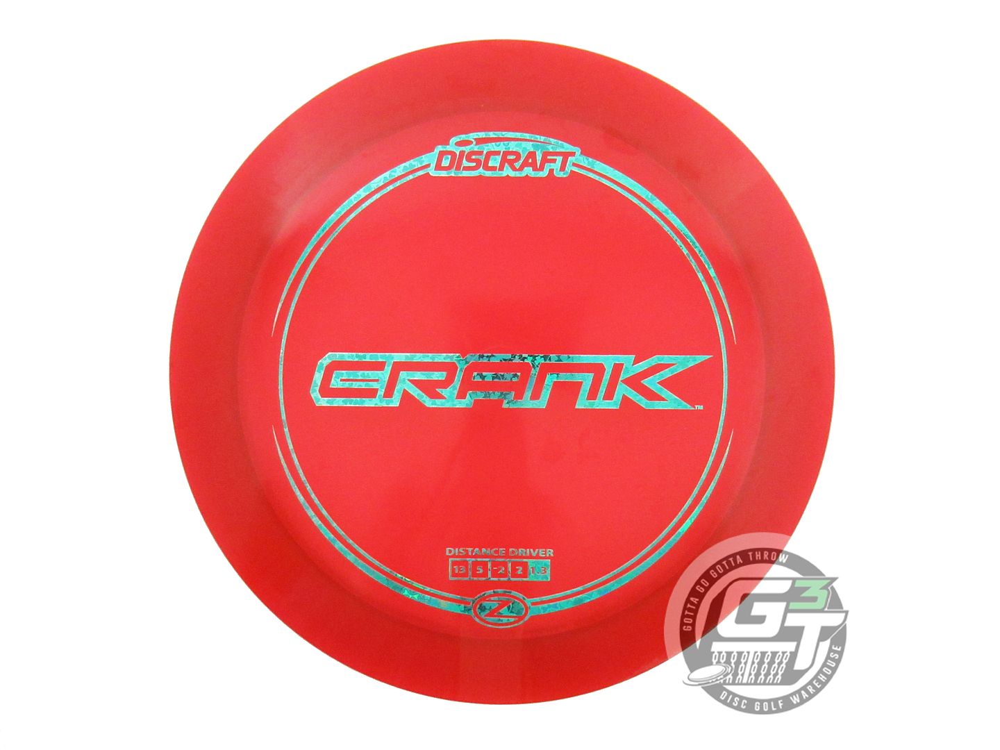 USED Discraft Z Crank 176g Red Shamrock Foil Distance Driver Golf Disc