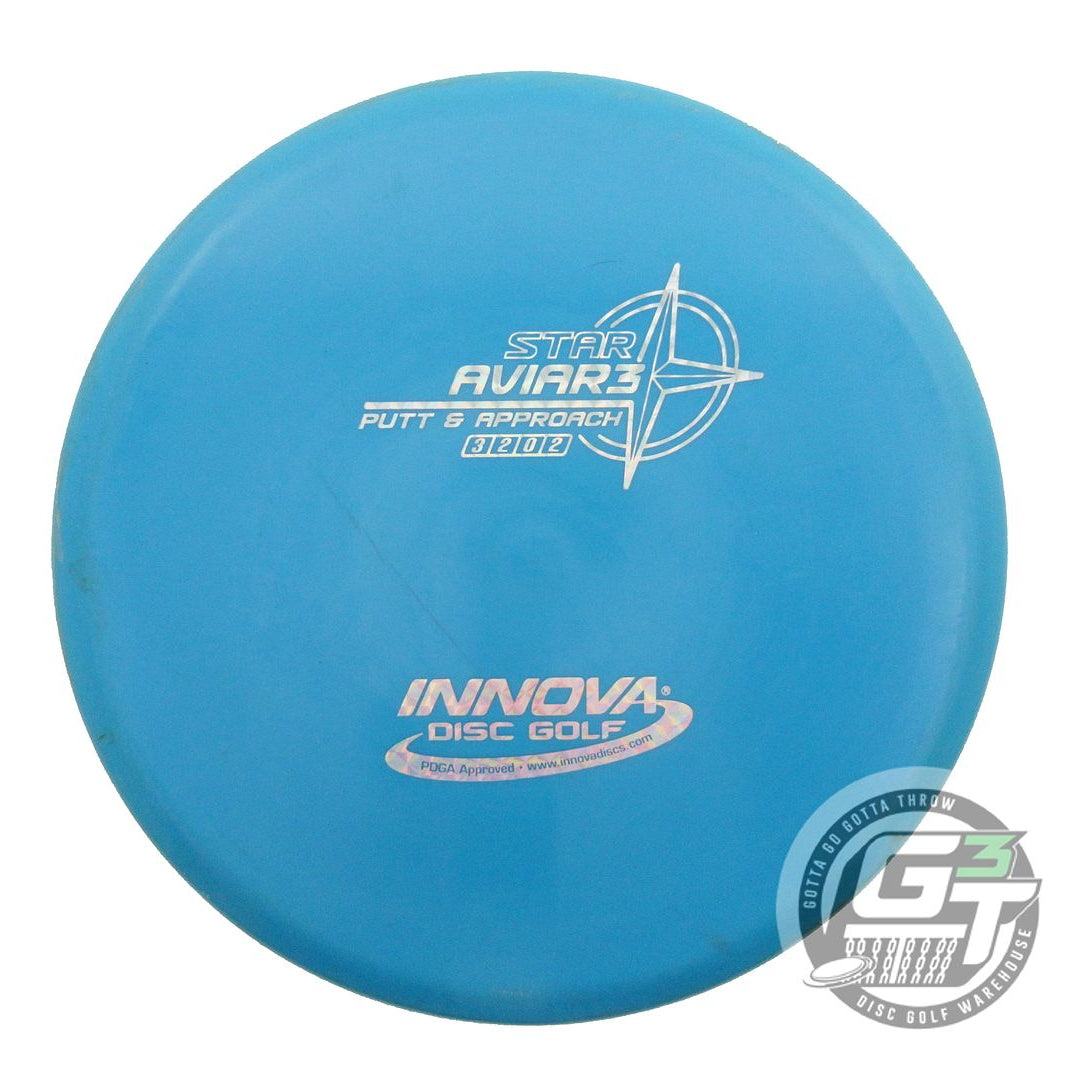 USED Innova Star Aviar3 175g Teal Silver Prism Foil Putter Golf Disc