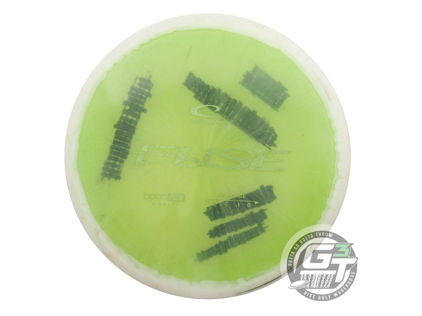 USED Latitude 64 Opto Ice Orbit Fuse 174g White-Lime Midrange Golf Disc