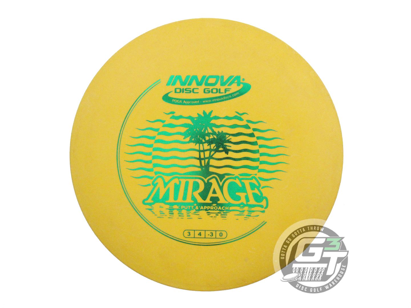 USED Innova DX Mirage 170g Yellow Green Foil Putter Golf Disc