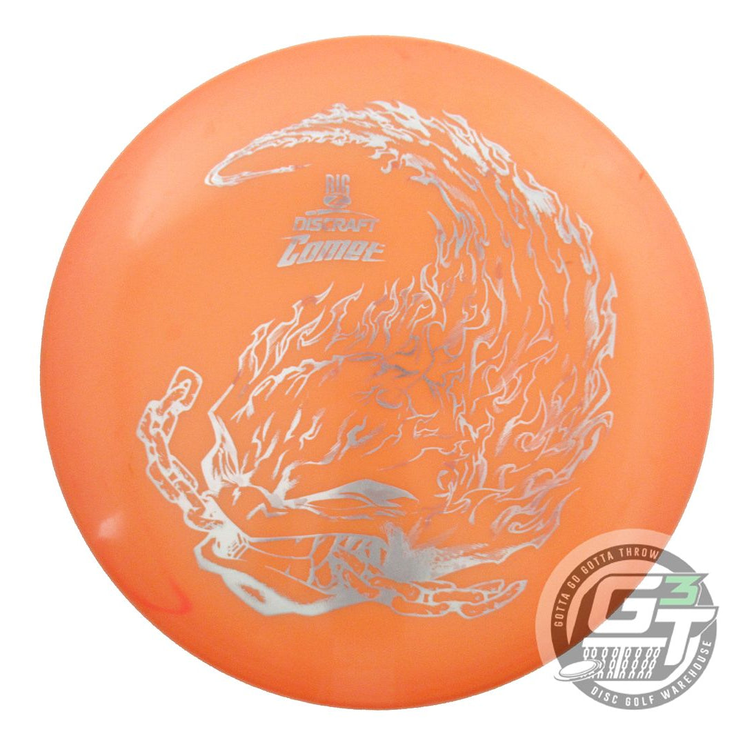 USED Discraft Big Z Comet 180g Orange Silver Foil Midrange Golf Disc