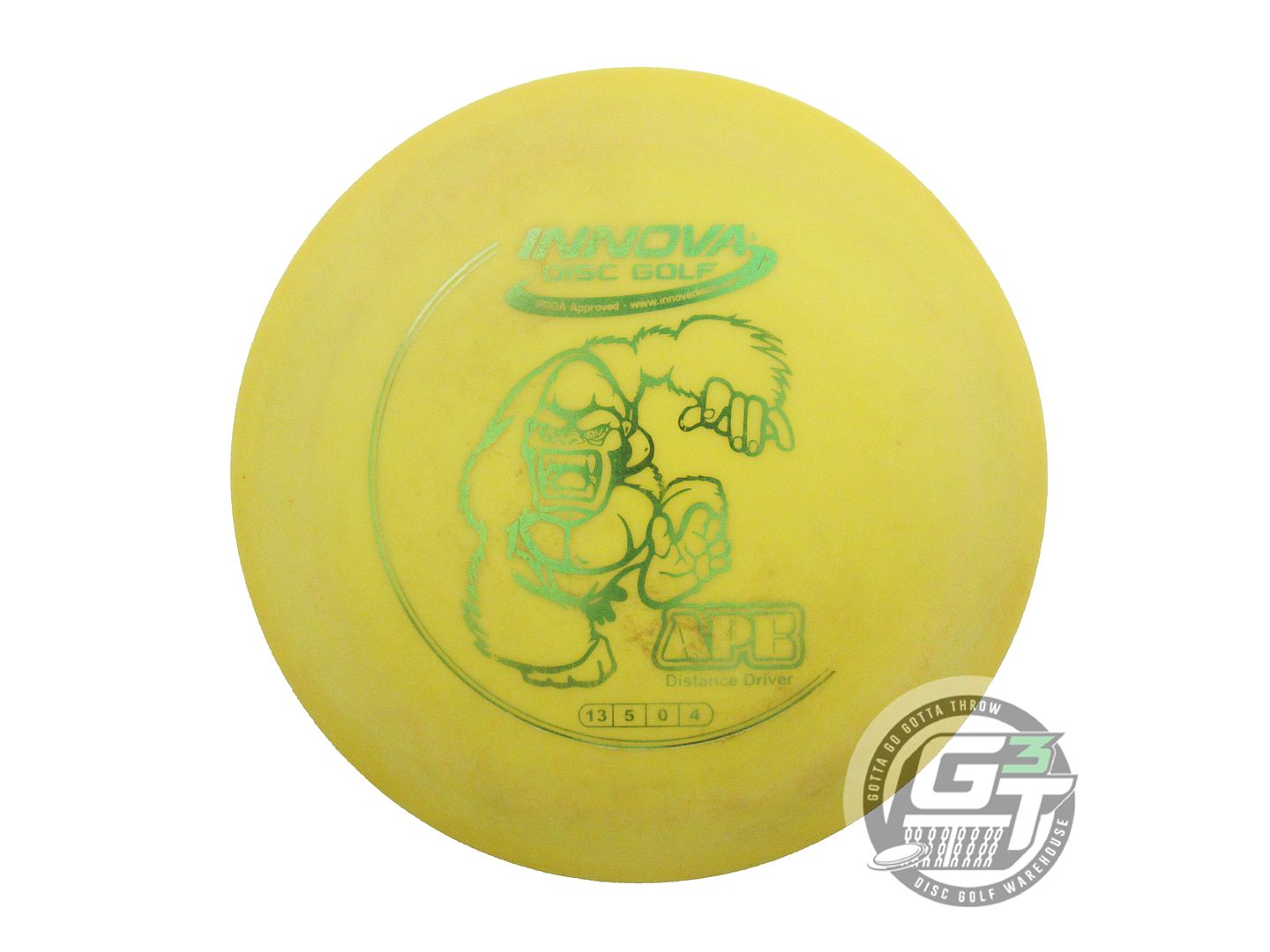 USED Innova DX Ape 163g Yellow Lime Foil Distance Driver Golf Disc