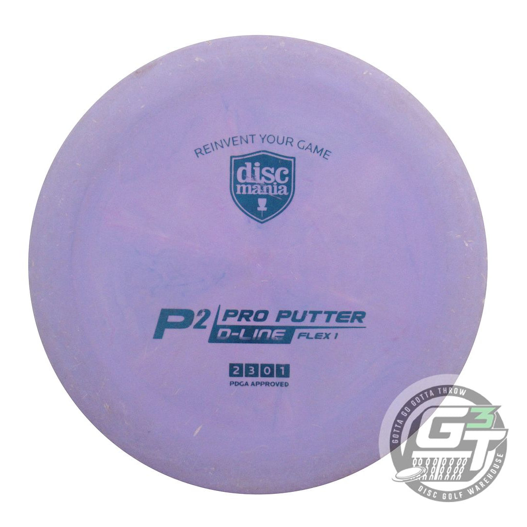 USED DiscMania D-Line Flex 1 P2 176g Purple Blue Foil Putter Golf Disc
