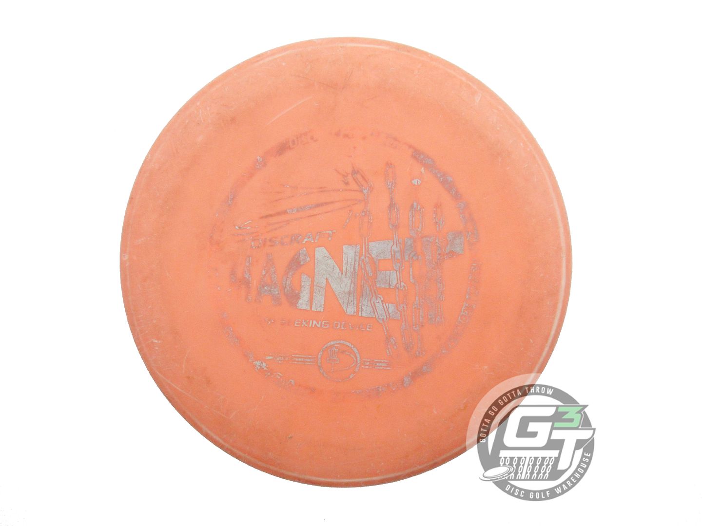 USED Discraft X-OUT 4-CHAIN Pro D Magnet 172g Peach Silver Holo Foil Putter Disc
