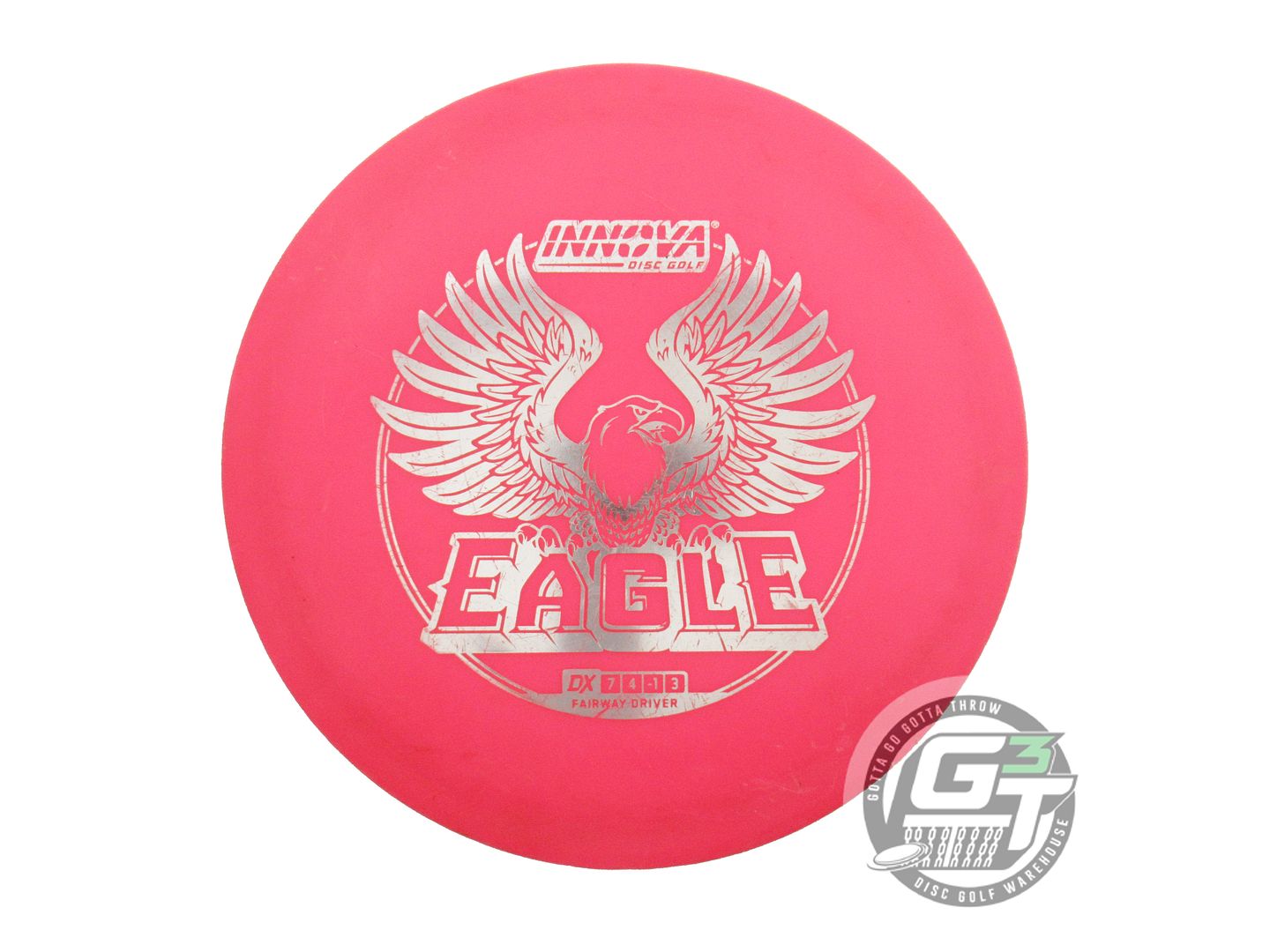 USED Innova DX Eagle 134g Pink Silver Foil Fairway Driver Golf Disc