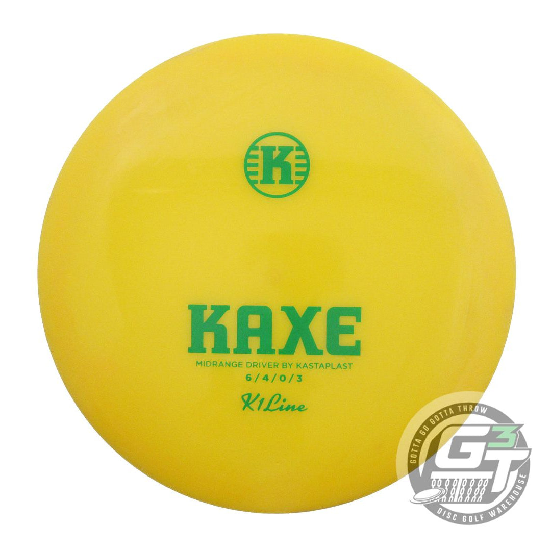 USED Kastaplast K1 Kaxe 171g Marigold Green Stamp Midrange Golf Disc