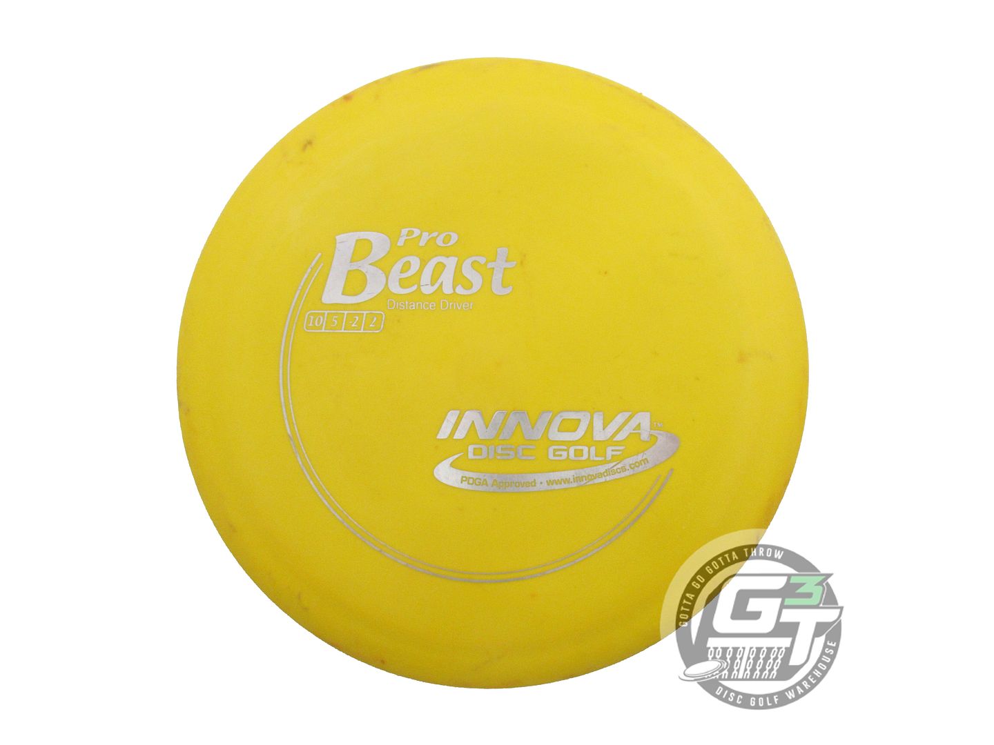 USED Innova Pro Beast 168g Yellow Silver Foil Distance Driver Golf Disc