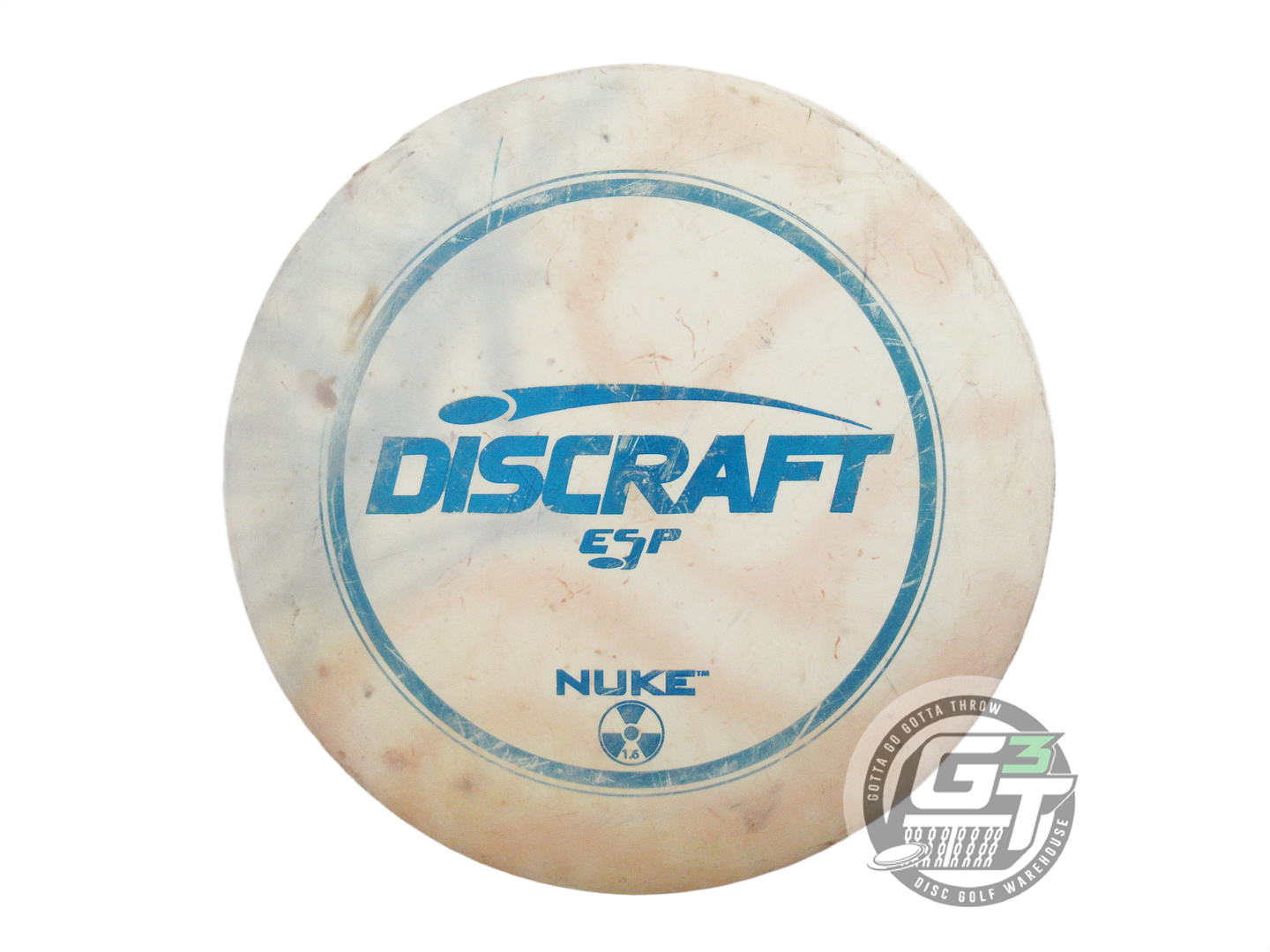 USED Discraft ESP Nuke 174g White HOME DYED PFN Distance Driver Golf Disc