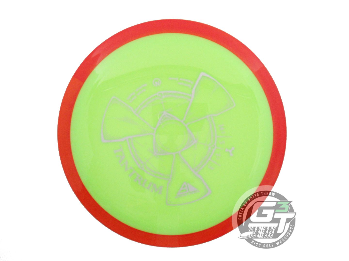 USED Axiom Discs Neutron Tantrum 172g Lime Red Rim Distance Driver Golf Disc