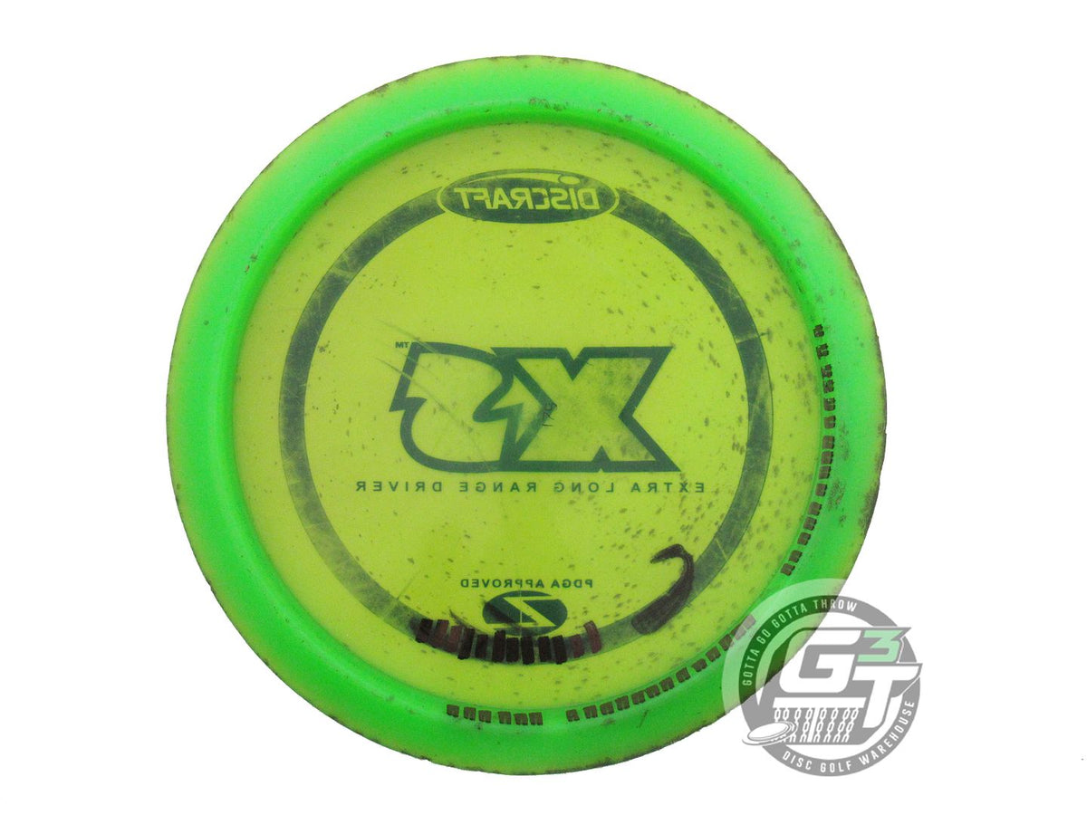 USED Discraft Z XS 175g Lime Black Stamp PFN Distance Driver Golf Disc