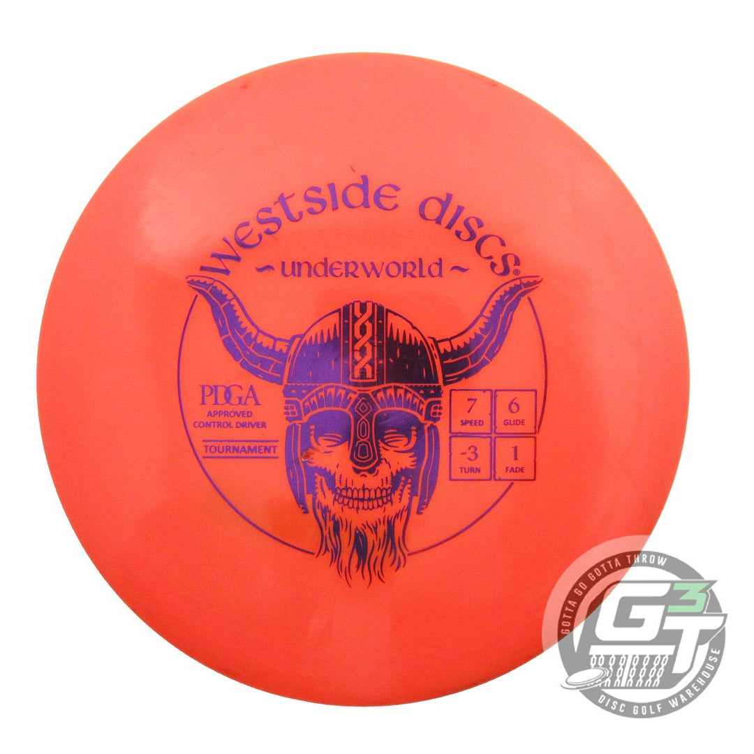 USED Westside Discs Tournament Underworld 172g Orange Purple Foil Driver Disc