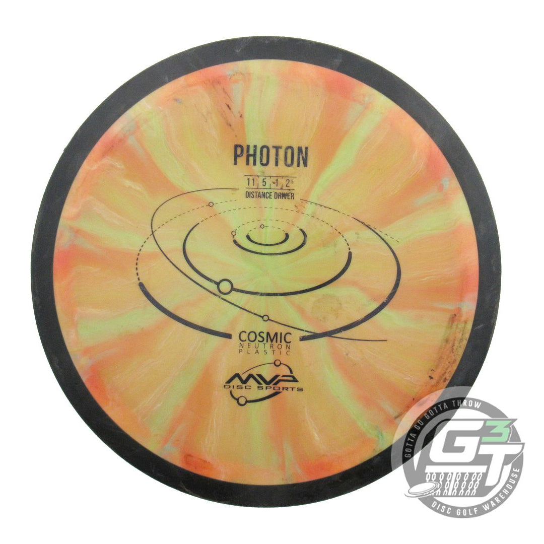 USED MVP Disc Sports Cosmic Neutron Photon 173g Lime-Orange Distance Driver Disc
