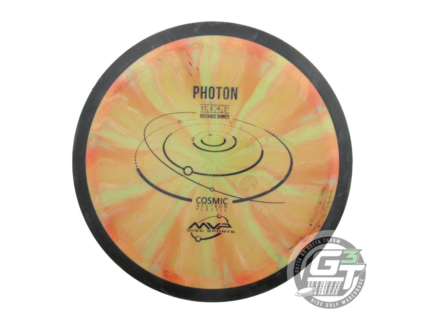 USED MVP Disc Sports Cosmic Neutron Photon 173g Lime-Orange Distance Driver Disc