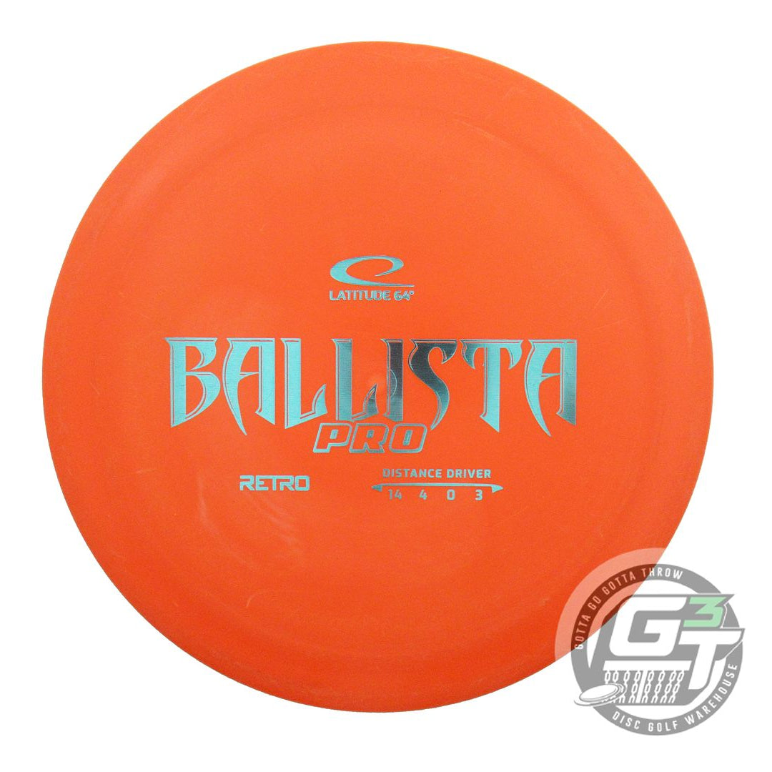 USED Latitude 64 Retro Ballista Pro 174g Orange Aqua Foil Distance Driver Disc