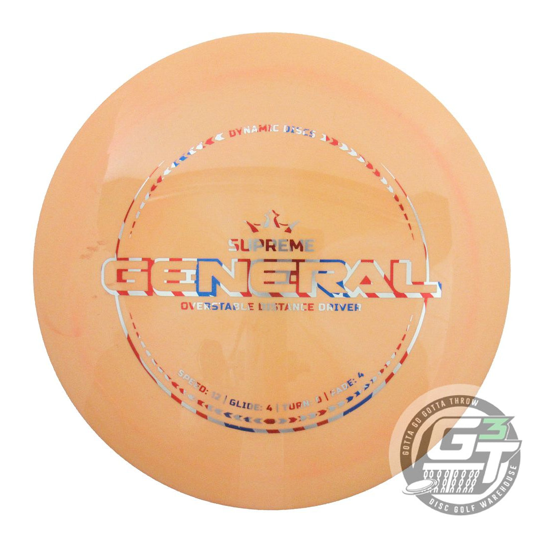 USED Dynamic Discs Supreme General 175g Peach Flag Foil Distance Driver Disc