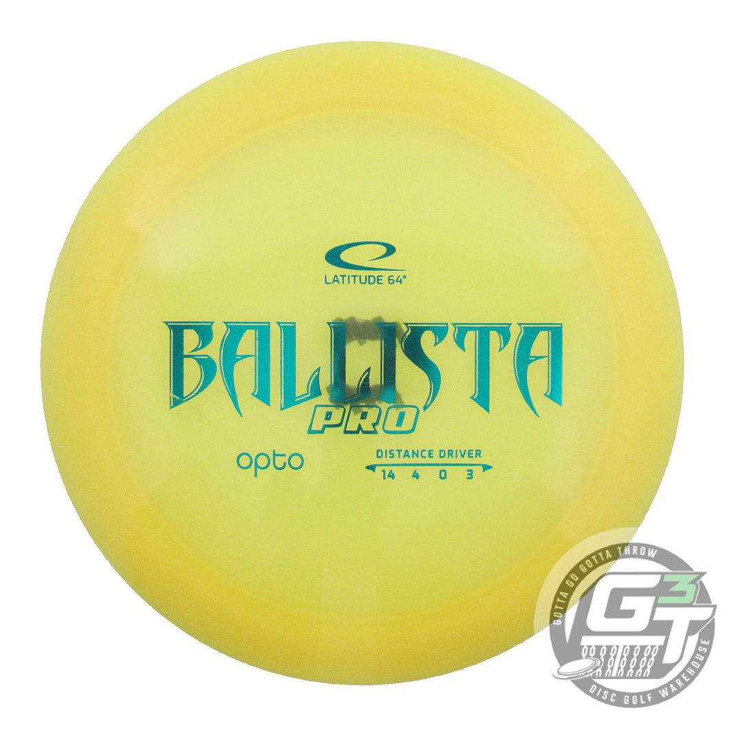 USED Latitude 64 Opto Ballista Pro 173g Yellow Teal Foil Distance Driver Disc