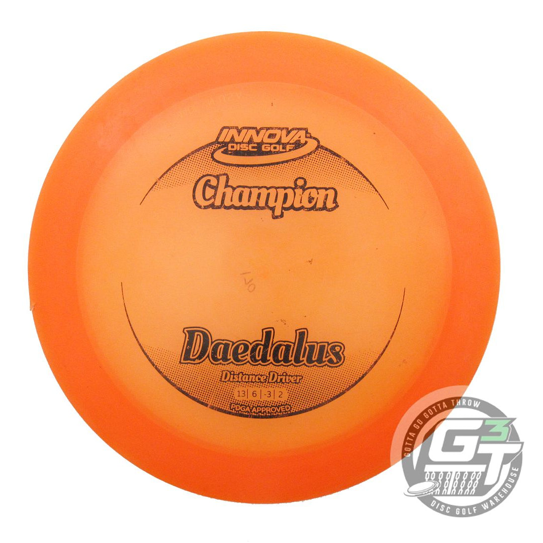 USED Innova Champion Daedalus 170g Orange Black Stamp Distance Driver Golf Disc