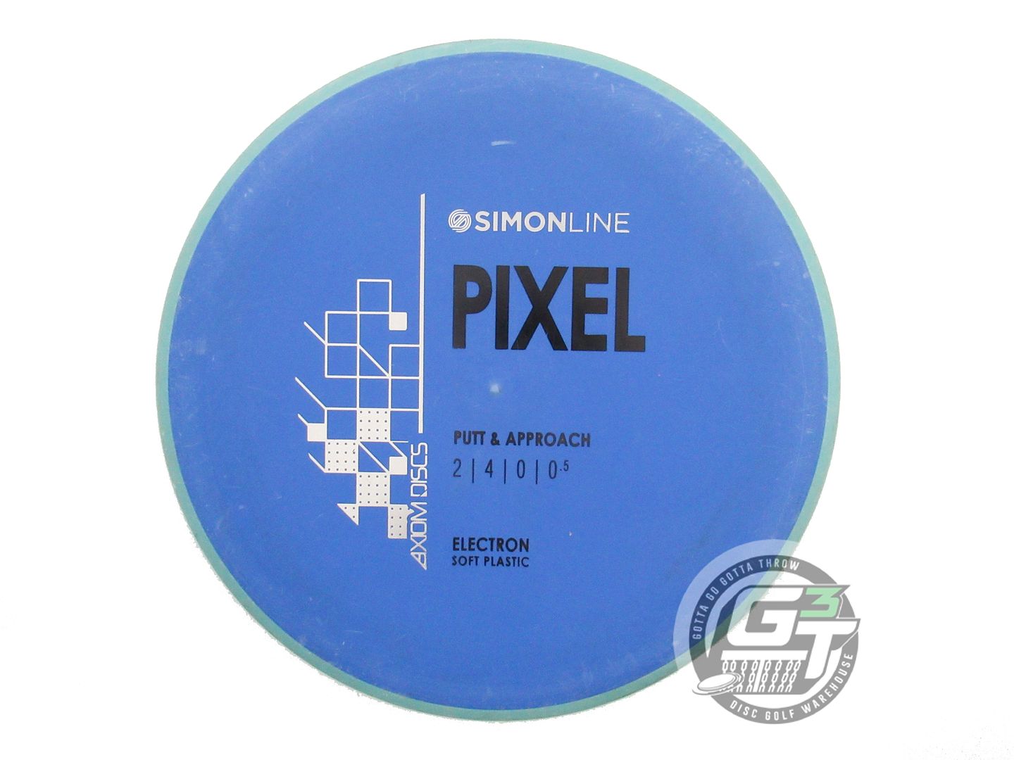 USED Axiom Discs Electron Soft Pixel 174g Blue Green Rim Putter Golf Disc