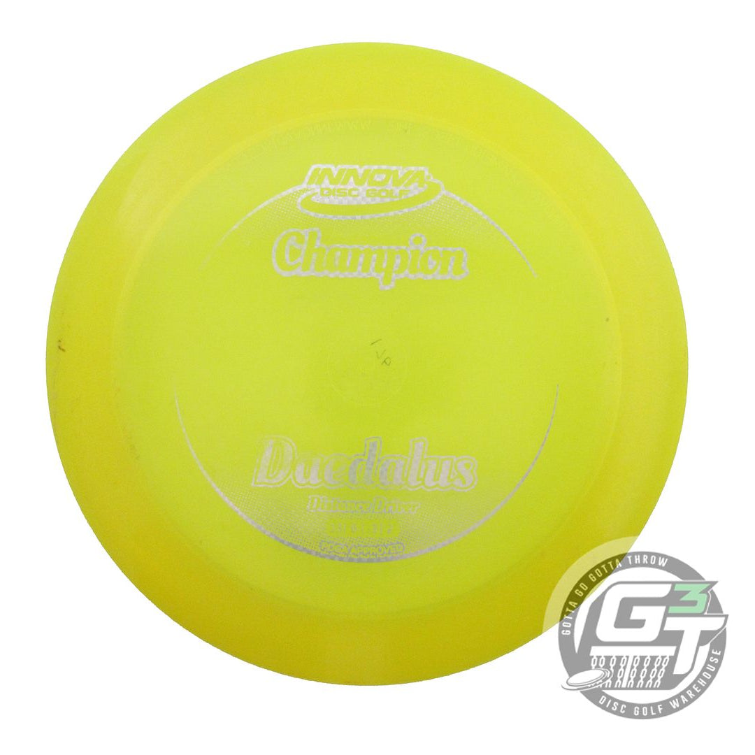 USED Innova Champion Daedalus 175g Yellow Silver Foil Distance Driver Golf Disc