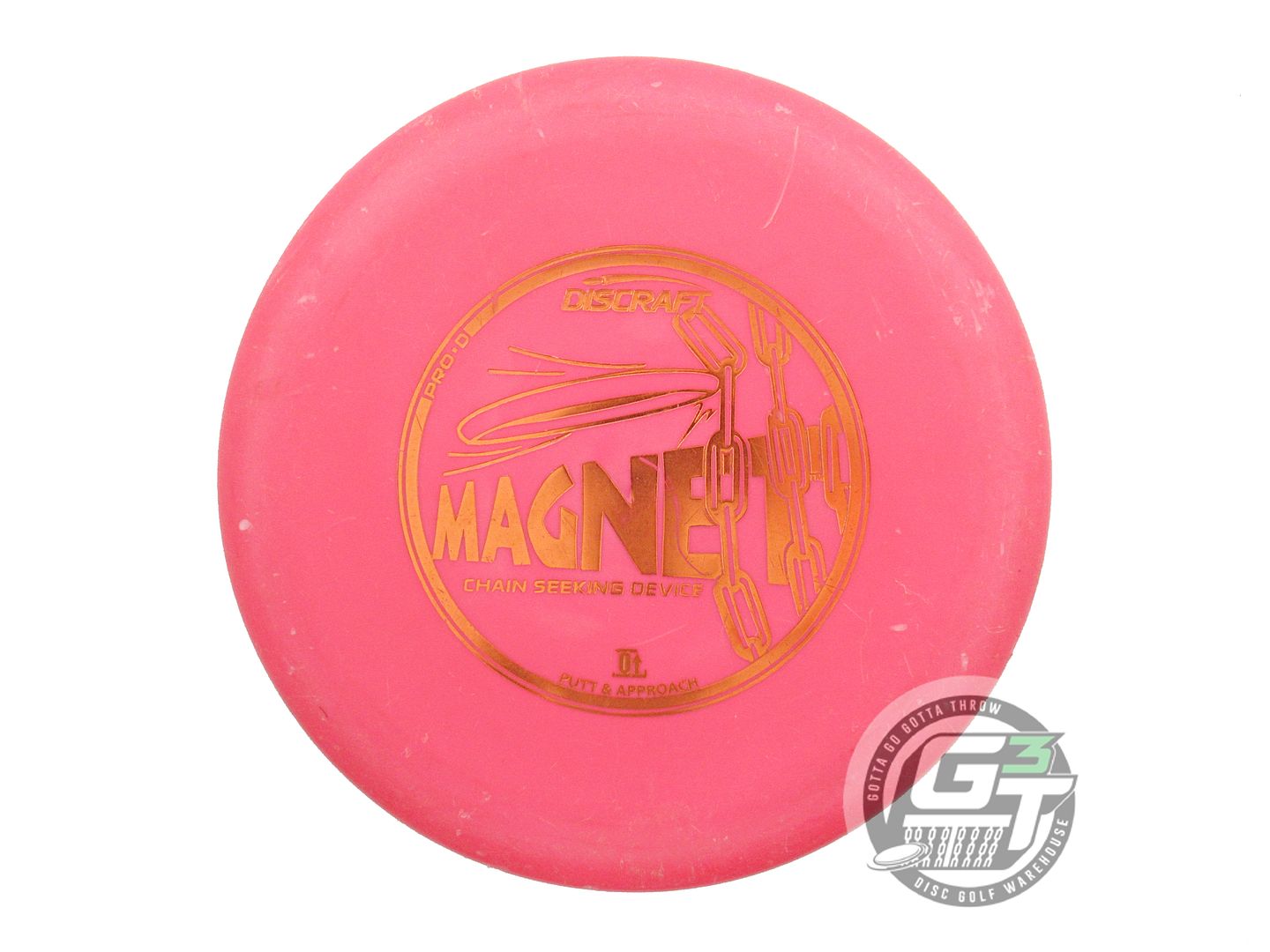 USED Discraft Pro D Magnet 162g Pink Copper Foil Putter Golf Disc