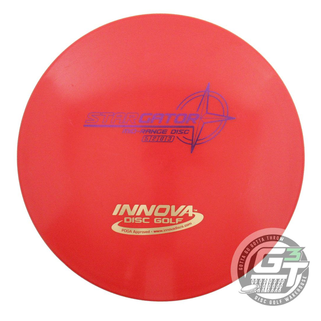 USED Innova Star Gator 172g Red Purple & Gold Foil Midrange Golf Disc