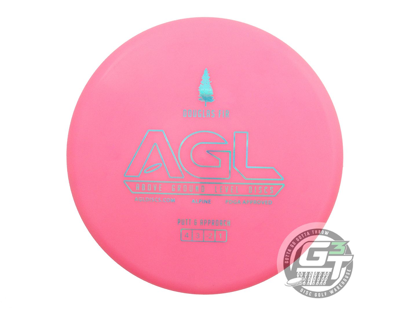 NOS Above Ground Level Alpine Douglas Fir 167g Pink Putter Golf Disc