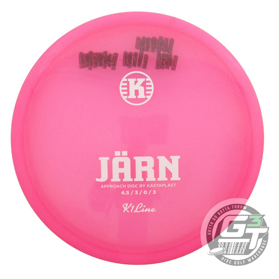 USED Kastaplast K1 Jarn 176g Pink White Stamp Midrange Golf Disc