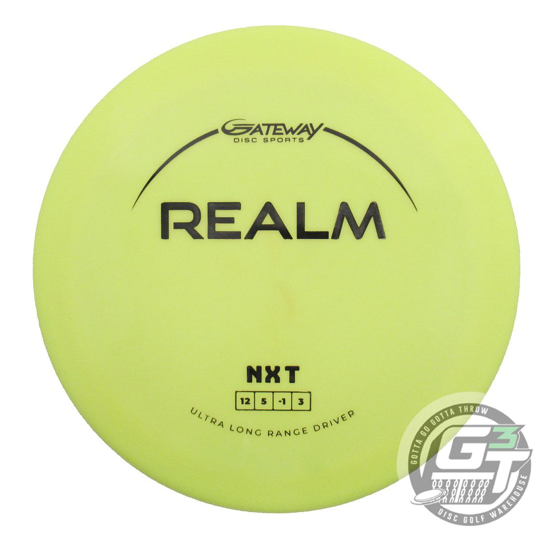 USED Gateway NXT Realm 176g Yellow Black Stamp Distance Driver Golf Disc