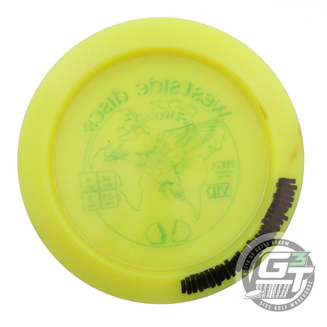 USED Westside Discs VIP World 176g Yellow Green Stamp Distance Driver Golf Disc