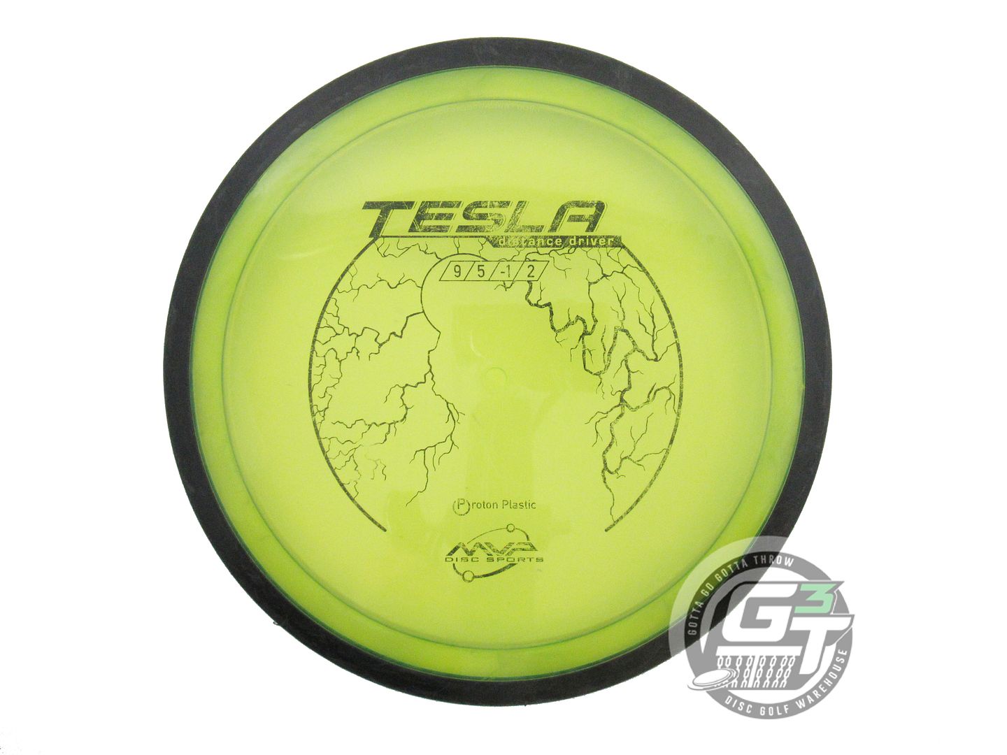 USED MVP Disc Sports Proton Tesla 165g Yellow Distance Driver Golf Disc