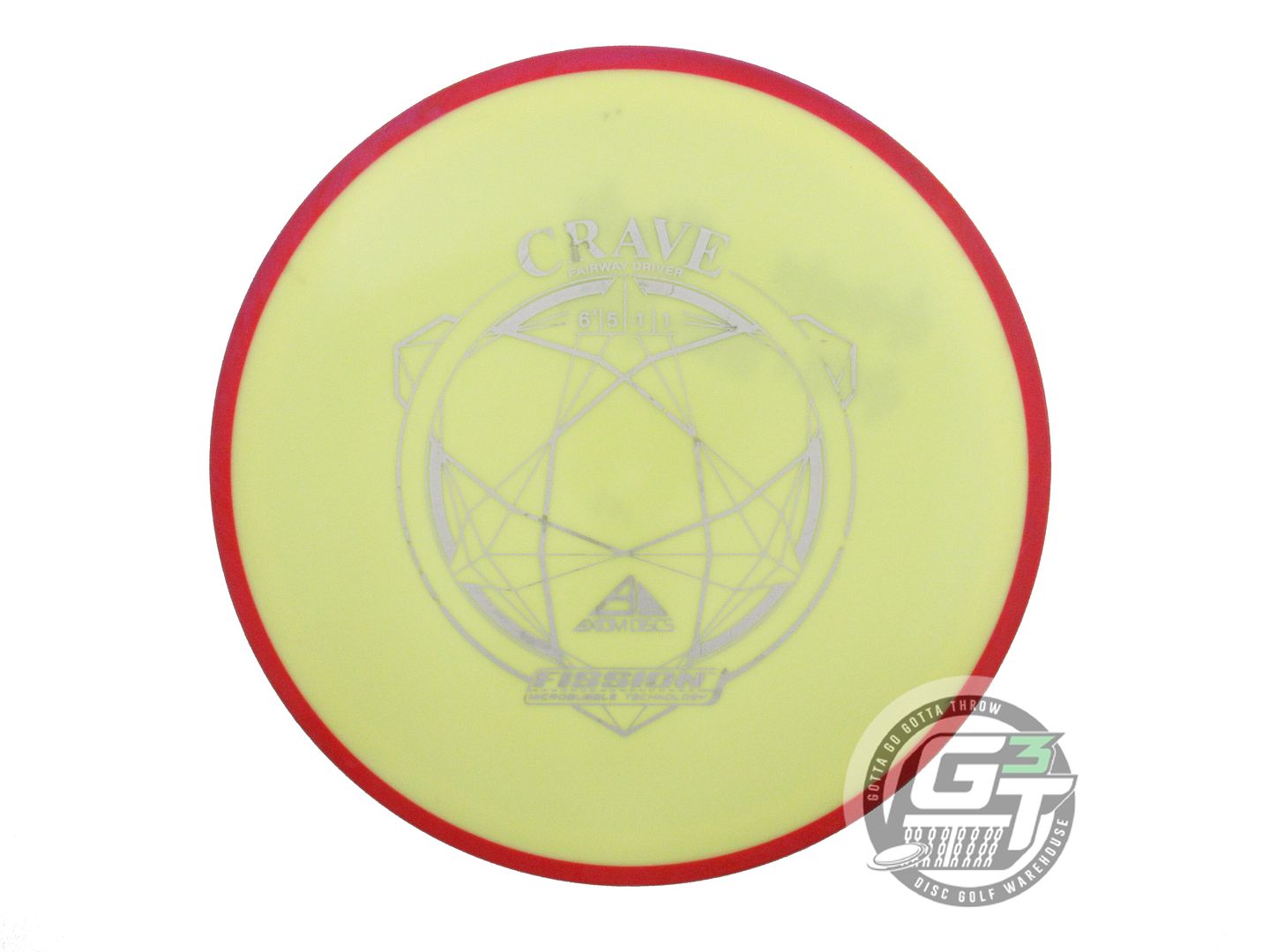 USED Axiom Discs Fission Crave 152g Yellow Red Rim Fairway Driver Golf Disc