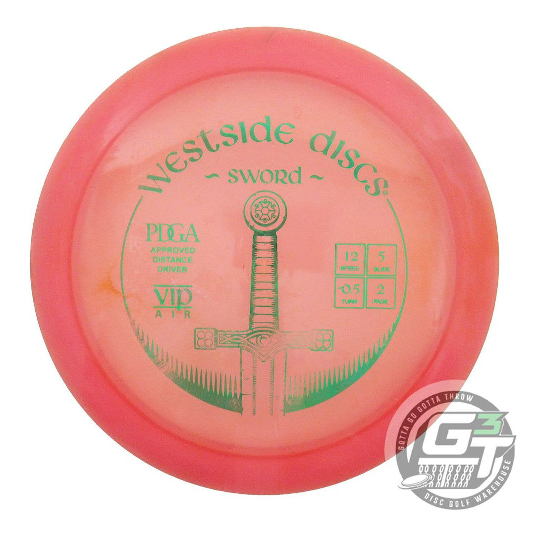 USED Westside Discs VIP AIR Sword 152g Pink Green Foil Distance Driver Golf Disc