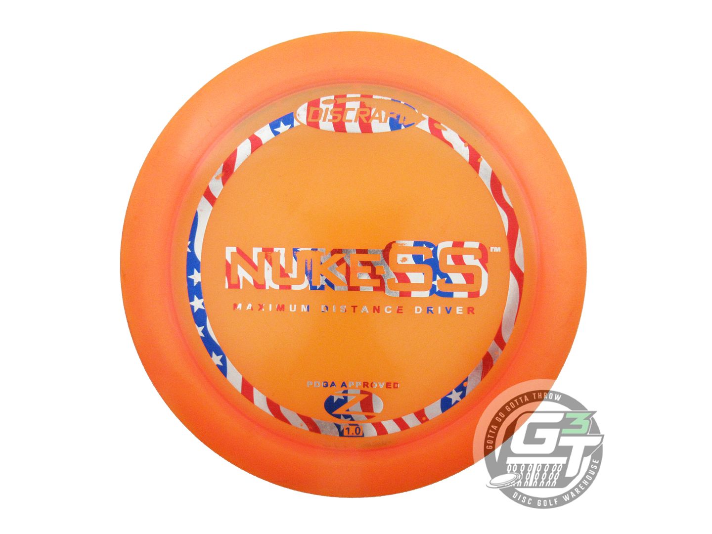 USED Discraft Z Nuke SS 170g Orange Flag Foil Distance Driver Golf Disc
