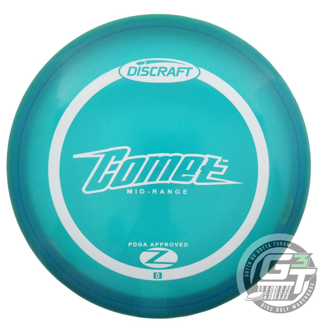 USED Discraft Z Comet 170g Teal White Stamp PFN Midrange Golf Disc