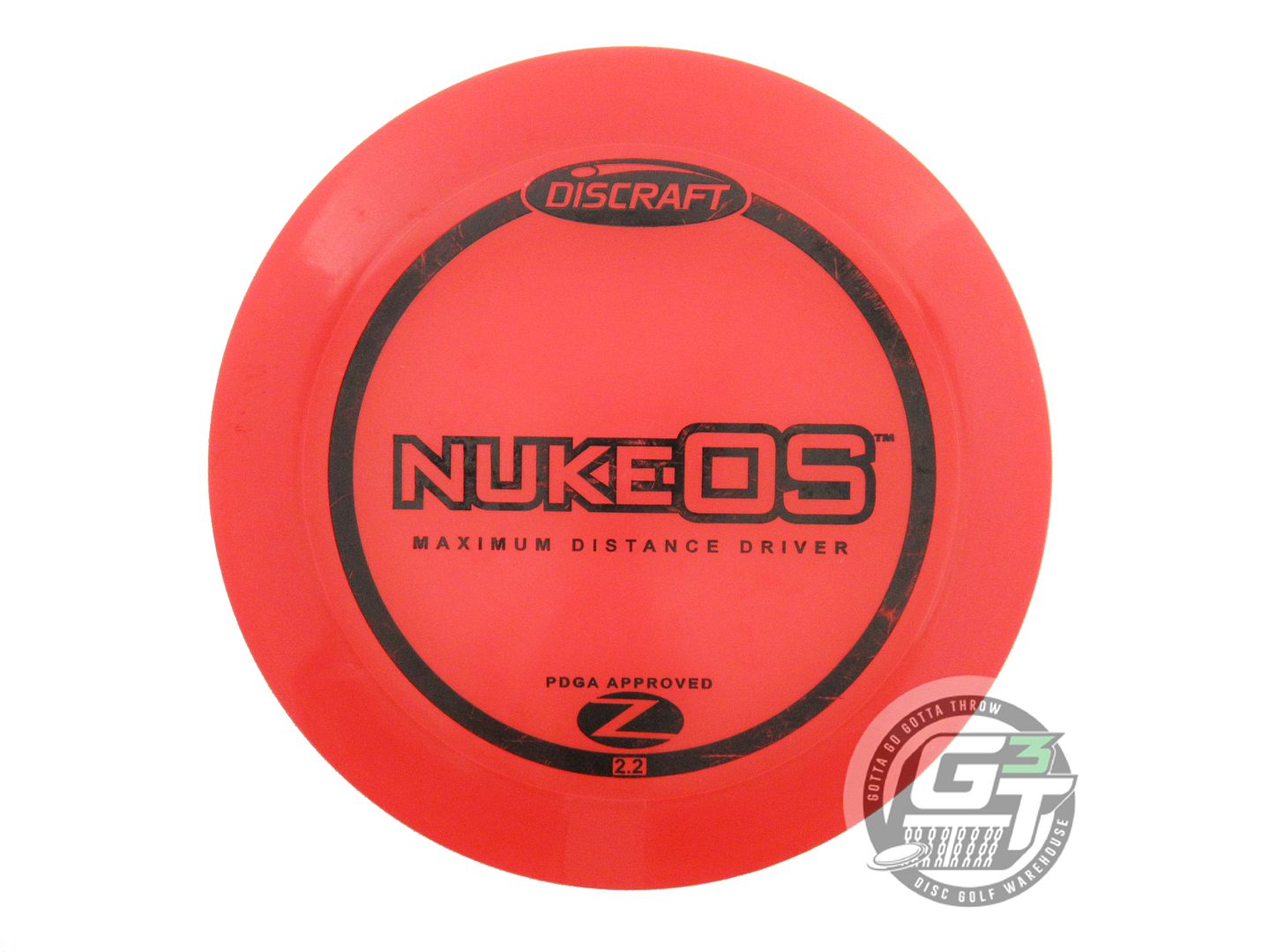 USED Discraft Z Nuke OS 174g Red Black Stamp Distance Driver Golf Disc