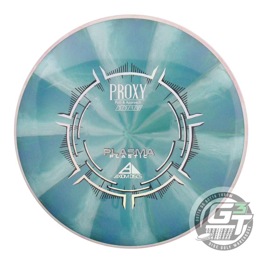 USED Axiom Discs Plasma Proxy 172g Green-Teal Lilac Rim Putter Golf Disc