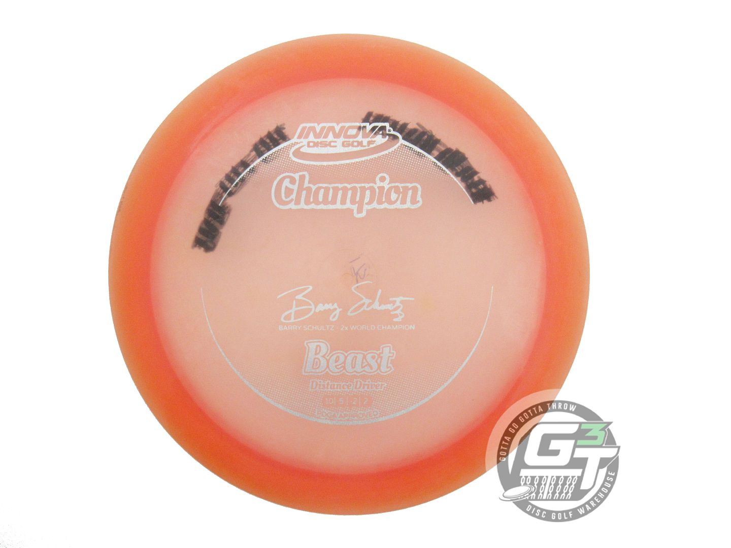 USED Innova Champion Beast 175g Peach Silver Glitter Foil Distance Driver Disc