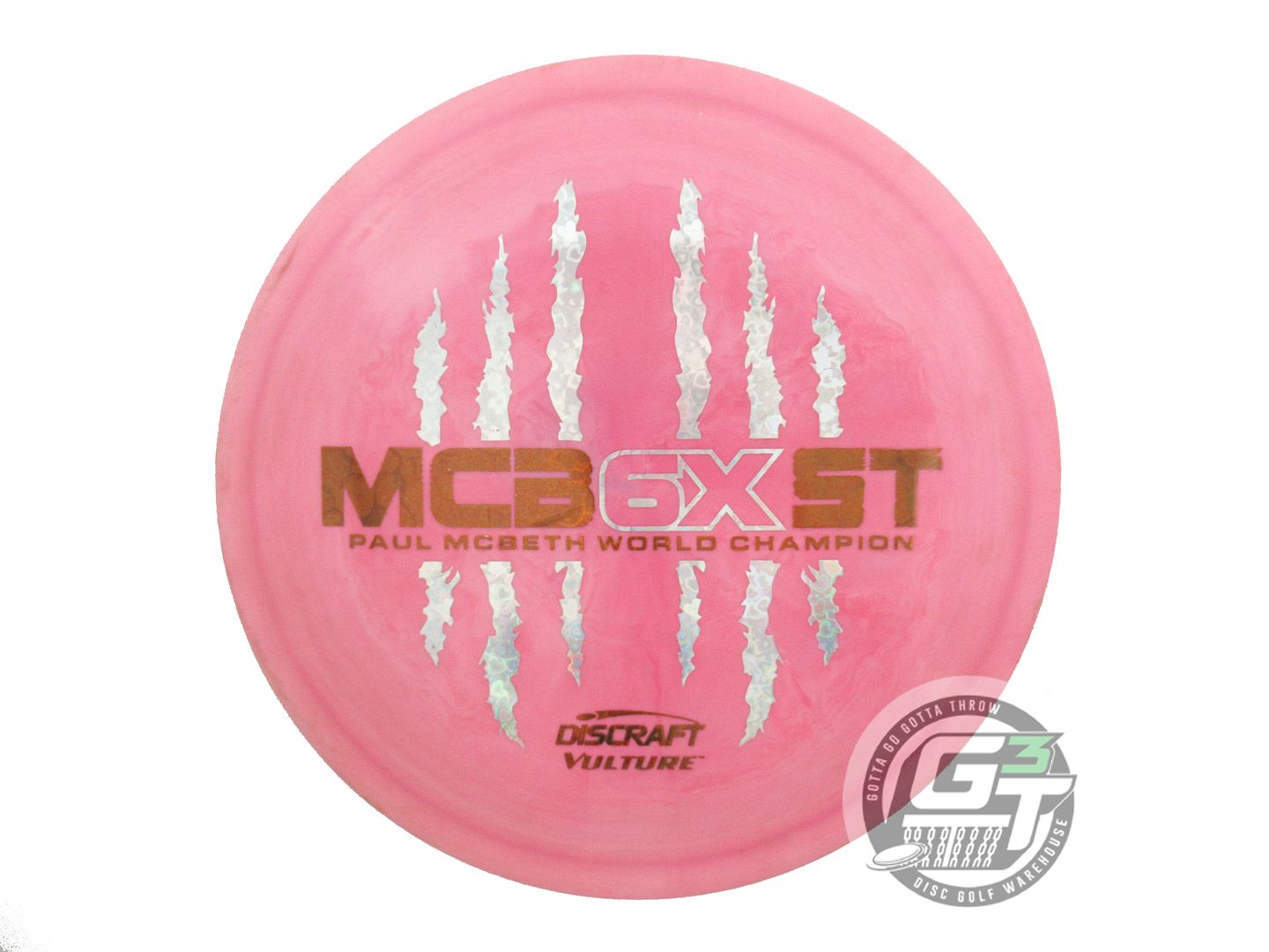 USED Discraft 6X McBEAST ESP Vulture 173g Pink Distance Driver Golf Disc