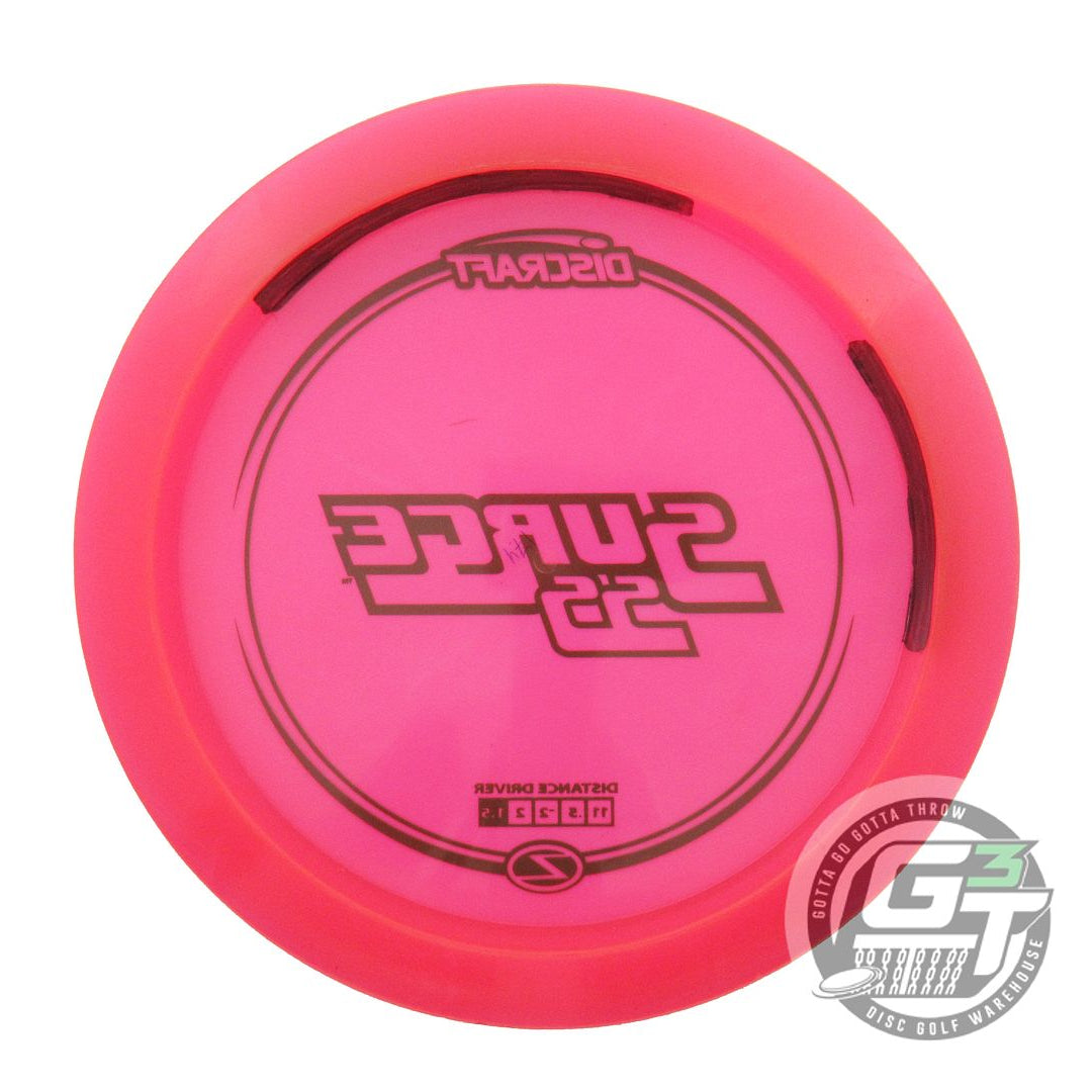 USED Discraft Z Surge SS 174g Pink Black Stamp Distance Driver Golf Disc