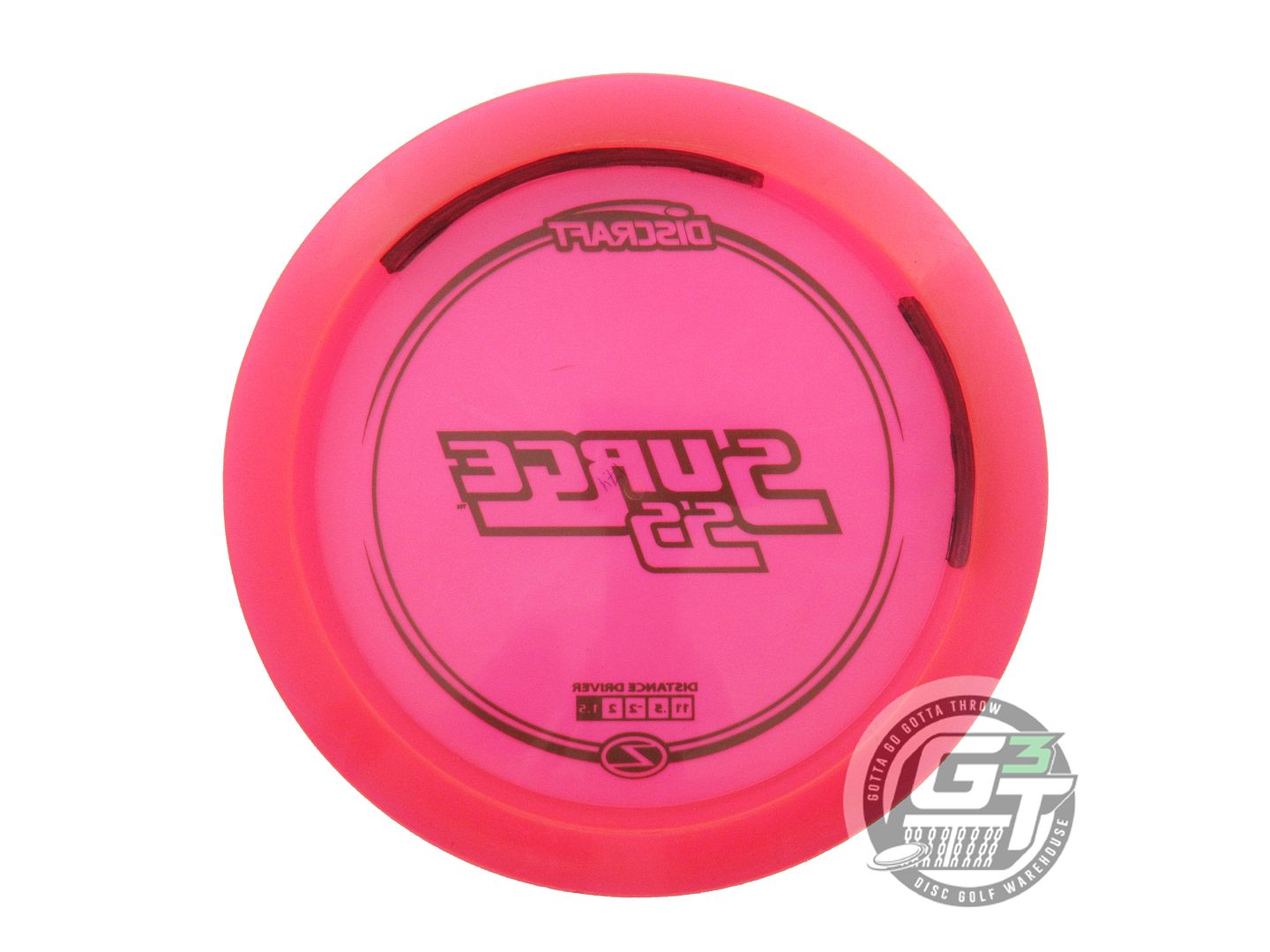 USED Discraft Z Surge SS 174g Pink Black Stamp Distance Driver Golf Disc