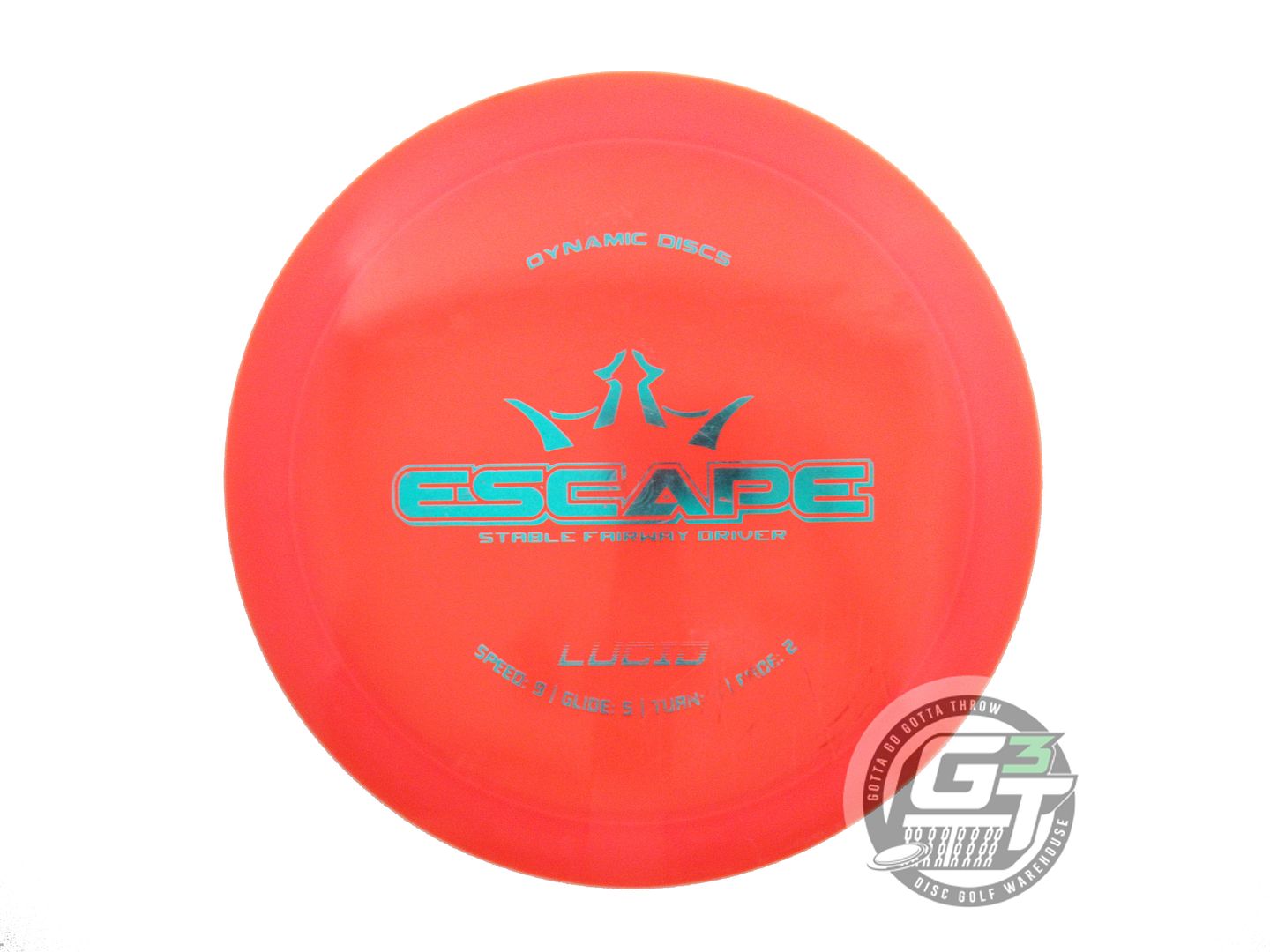 USED Dynamic Discs Lucid Escape 174g Orange Teal Foil Fairway Driver Golf Disc