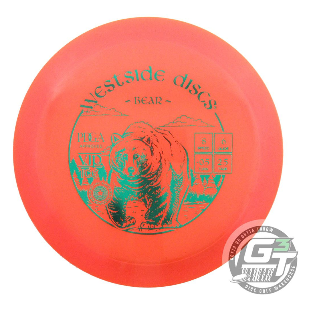 USED Westside Discs VIP Ice Bear 167g Orange Green Foil Fairway Driver Golf Disc