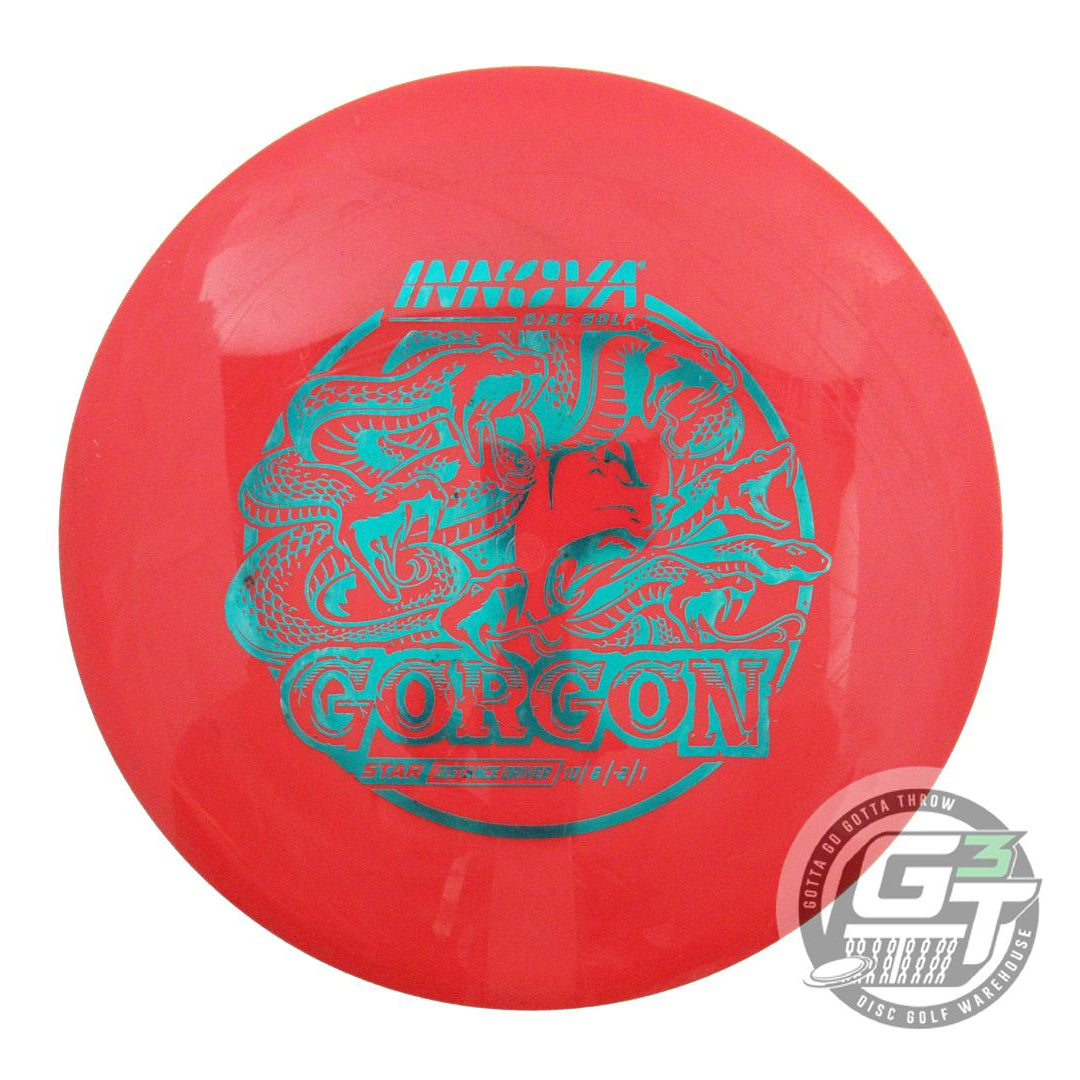 USED Innova Star Gorgon 170g Red Teal Foil Distance Driver Golf Disc