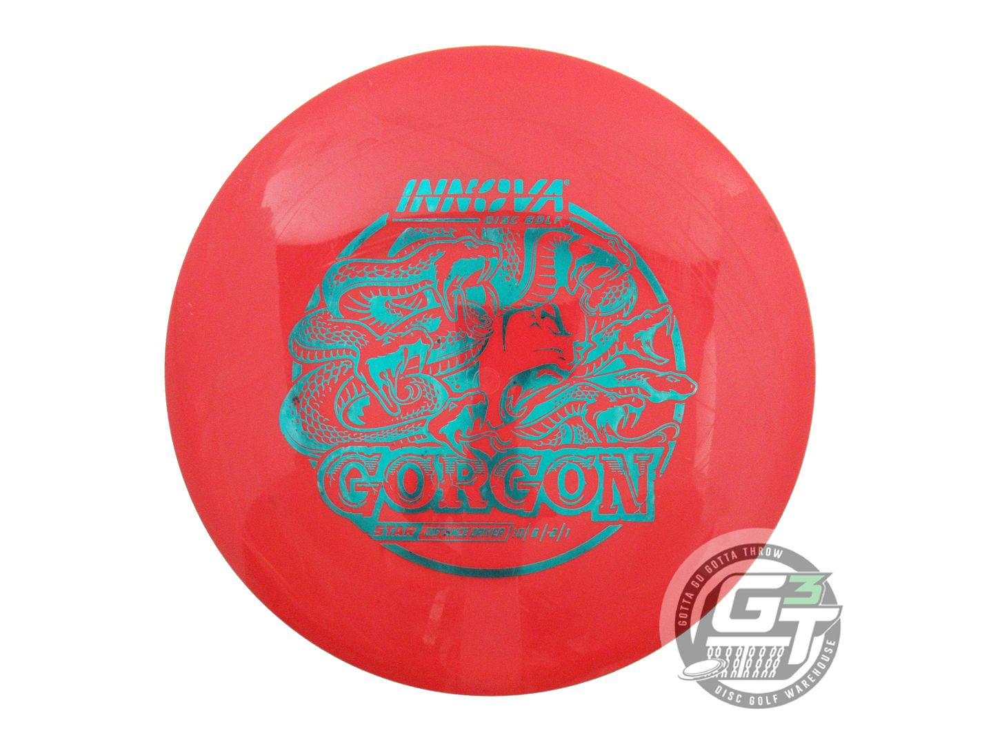 USED Innova Star Gorgon 170g Red Teal Foil Distance Driver Golf Disc