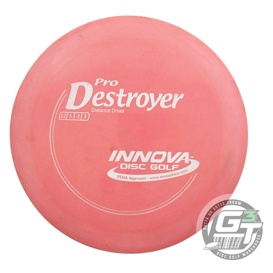 USED Innova Pro Destroyer 170g Salmon White Stamp Distance Driver Golf Disc