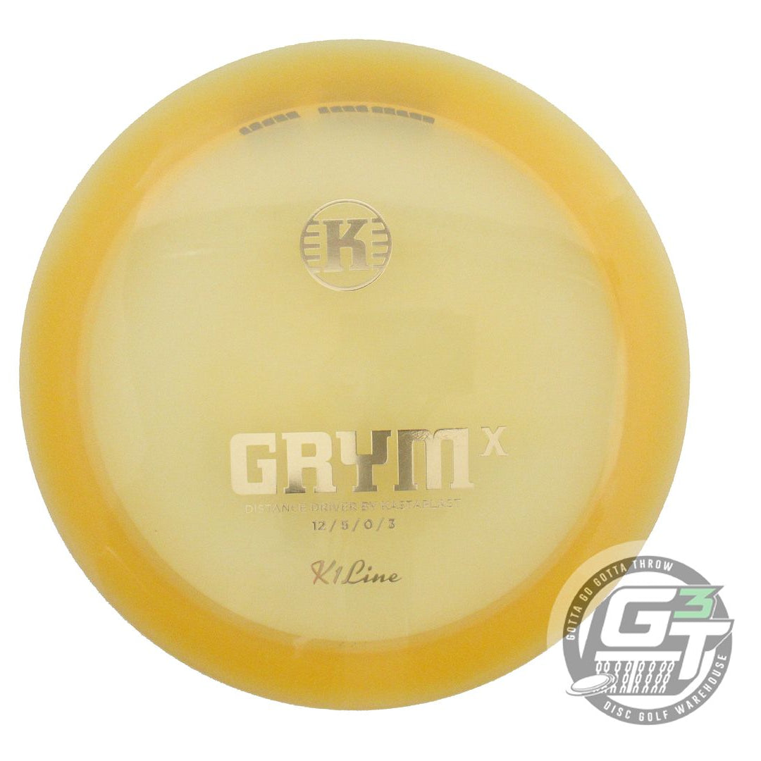 USED Kastaplast K1 Grym X 174g Peach Gold Foil Distance Driver Golf Disc