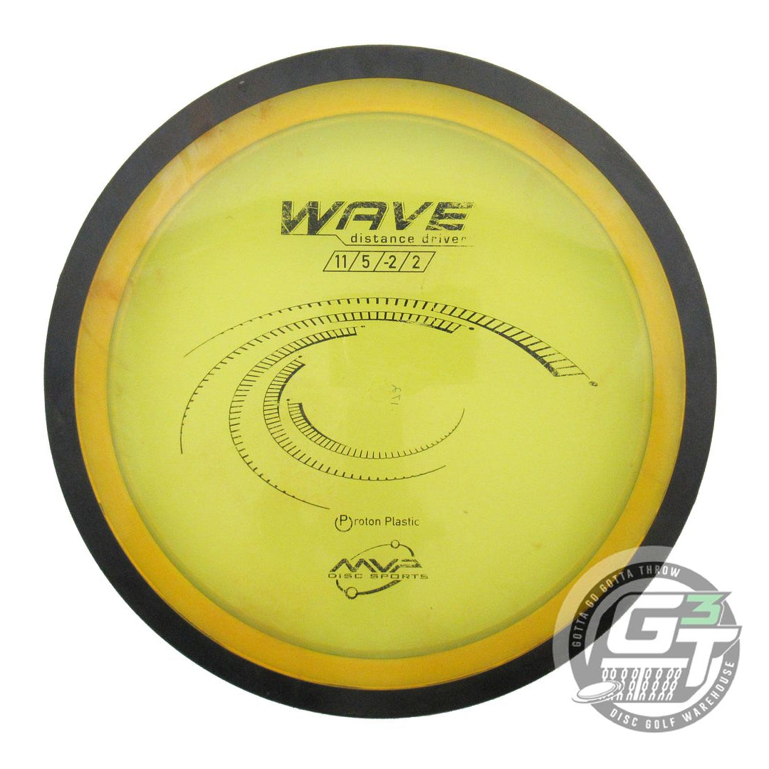 USED MVP Disc Sports Proton Wave 172g Yellow Distance Driver Golf Disc