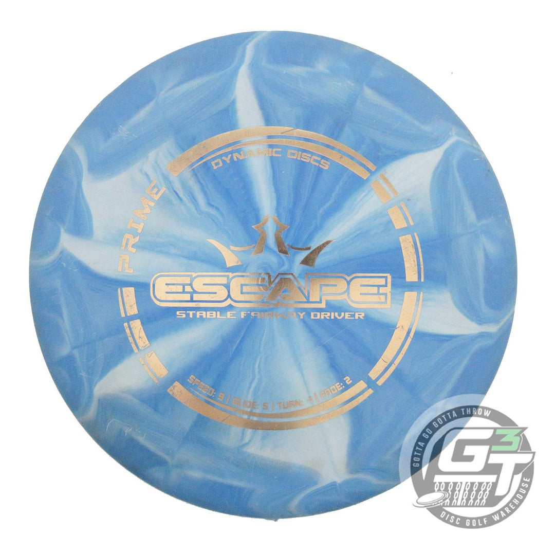 USED Dynamic Discs Prime Burst Escape 174g Blue Gold Foil Fairway Driver Disc